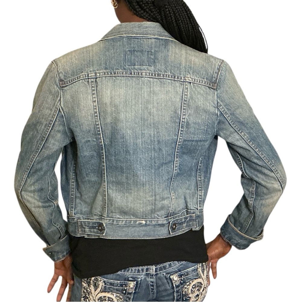 Levi cropped waist jean jacket size Medium - Picture 2 of 8